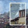 Hacia el mediodía un incendio llenó de humo la zona nororiental de la ciudad. FOTO: DAGRD Y NOTICIAS DEL NORTE