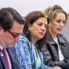 Alexandra Falla (segunda de izq. a der.), ministra de Tecnologías de la Información y las Comunicaciones, en sesión ante la Comisión Segunda de la Cámara de Representantes. FOTO: CORTESÍA MINTIC