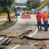 Daños en calles de Medellín por inundaciones. FOTO: JULIO CÉSAR HERRERA