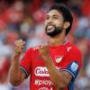 Jeison Medina ha disputado 369 minutos con el DIM en el Finalización y se espera que el gol que conquistó ante Llaneros sea el despegue con el rojo. FOTO: CAMILO SUÁREZ