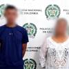 Los capturados alias Ojo Picho y alias la Costeña. En el recuadro, Darío de Jesús Vergara López, la víctima. FOTO: POLICÍA ANTIOQUIA Y CORTESÍA
