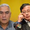 Diego Marín Buitrago, alias Papá Pitufo, y el presidente Gustavo Petro.. FOTOS: COLPRENSA