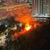 Incendio forestal en Bello. FOTO: ALCALDÍA DE BELLO