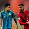 El jugador colombiano Luis Díaz (izq.) y el portugués Cristiano Ronaldo (der.). FOTO: @CRISTIANO Y @LUISDIAZ19_