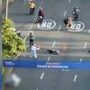 Accidente con motociclista fallecido en Envigado. FOTO: CORTESÍA