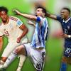 De izquierda a derecha: Brahim Díaz (Marruecos), Lamine Yamal (España), Lionel Messi (Argentina), Kylian Mbappé (Francia), Erling Haaland (Noruega). FOTOS: TOMADAS DE INSTAGRAM DE CADA SELECCIÓN