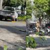 Así quedó el comando de Policía Antioquia tras la explosión. FOTO: CORTESÍA