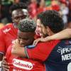 Un nuevo triunfo consiguió el Poderoso en la Liga gracias a los goles de John Montaño (izq.) y Agustín Martegani (der.). FOTOS: MANUEL SALDARRIAGA