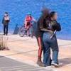 La Policía tuvo que intervenir y capturaron al hombre. FOTO: TOMADA DE REDES SOCIALES