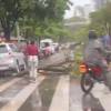 Tremendos aguaceros cayeron en todo el área metropolitana. FOTO: X @GABOPERIODISTA1 