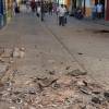 Así quedó una de las calles en Jardín, Suroeste antioqueño, tras el sismo de magnitud 7,4. FOTO: TOMADA DE @SOYDEITUANGO