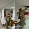 Bomberos atendiendo emergencia en el Hospital San Rafael. FOTO: ITAGUÍ HOY
