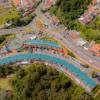 Obras del intercambio vial Alto de Las Palmas. FOTO: GOBERNACIÓN DE ANTIOQUIA
