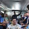 Uno de los grupos de criminales que fueron sacados de la cárcel de Itagüí por orden del presidente De La Espriella. FOTO: INPEC