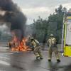 Los Bomberos de Medellín atendieron la emergencia. FOTO: CORTESÍA