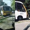 Accidente entre bus y moto dejó 5 heridos. FOTO: CORTESÍA