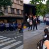 Evacuación en el centro de Medellín. FOTOS: JORGE PÉREZ