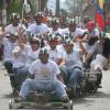 Carrera de rodillos. FOTO: MANUEL SALDARRIAGA 