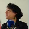 La senadora Isabel Zuleta hizo parte de la delegación de paz urbana de Medellín. FOTO: CORTESÍA OACP