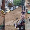 En videos compartidos por redes sociales se observan cómo las fuertes lluvias inundaron varias calles en Manrique. FOTO: CAPTURAS VIDEOS REDES SOCIALES