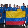 La Selección Colombia en pleno, con el presidente Gustavo Petro (amarillo). FOTO: COLPRENSA