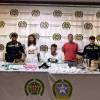 Capturados y droga incautada. FOTO: CORTESÍA POLICÍA METROPOLITANA