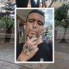 Juan Felipe Areiza (foto) fue asesinado con arma blanca en este punto del Parque Obrero de Itagüí. FOTOS: ALEJANDRA MORALES (FONDO) Y CORTESÍA (VÍCTIMA)