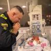 La pequeña fue atendita y se encuentra estable. FOTO: POLICÍA NACIONAL
