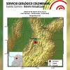 El Servicio Geológico Colombiano confirmó que el evento tuvo una magnitud de 5,8 y su epicentro fue el municipio de Los Santos. IMAGEN: SERVICIO GEOLÓGICO COLOMBIANO