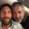 El jugador argentino Lionel Messi y su padre, Jorge Messi. FOTO: @JORGE.SOLE