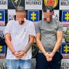 Presentados los dos capturados por las autoridades. FOTO: CORTESÍA EJÉRCITO NACIONAL
