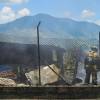 Incendio estructural en el corregimiento de San Antonio de Prado. FOTO: DAGRDMEDELLIN