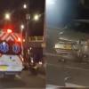 Accidente con 3 motos implicadas (Izq.) y horas más tarde de dos carros (Der.). FOTOS: TOMADAS DE FACEBOOK PRENSA PAISA #LAORIGINAL