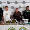 Captura de alias La Chinga y alias Lenis, presuntos integrantes del grupo delincuencial El Trianón. FOTO: POLICÍA METROPOLITANA DEL VALLE DE ABURRÁ