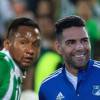 Alfredo Morelos y Falcao García (der), delanteros de Atlético Nacional y Millonarios. <b><span class="mln_small-caps_mln">/ FOTOS: CAMILO SUÁREZ Y MILLONARIOS </span></b>