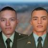 Sebastián Canole Beltrán (izq.) y Jeiner Gutiérrez Cepeda (der.), policías que estuvieron desaparecidos en Caucasia. FOTOS: CORTESÍA