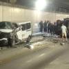 Así quedaron los vehículos dentro del Túnel de Oriente. FOTO: REDES SOCIALES