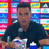 Lucas González, técnico del Tolima, en rueda de prensa tras derrota ante Junior. FOTO: CAPTURA DE VIDEO WIN SPORTS