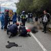 El accidente ocurrió en vía Las Palmas, en Envigado. FOTO: CORTESÍA
