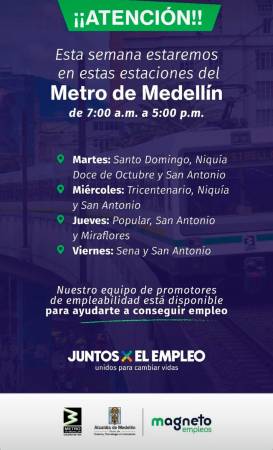 ¡Atentos! Magneto estará con ofertas de empleo en Medellín, Cali, Bogotá y Manizales