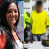 Captura de alias Cumbamba e incautación de arma utilizada en el homicidio de lideresa social en Andes (izq.). FOTO: POLICÍA ANTIOQUIA