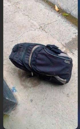 Este es el morral con las pertenencias de Diomedes. / FOTO: CORTESÍA