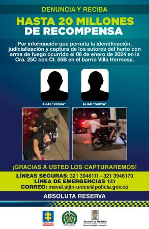 Ofrecen recompensa por ladrones de Villa Hermosa