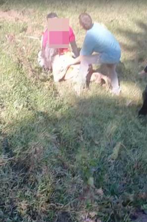 Personas heridas tras el fuerte impacto. /FOTO: DENUNCIAS ANTIOQUIA