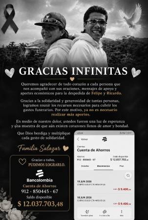Recaudo de dinero entregado por las personas para el sepelio cristiano de los jóvenes. FOTO: TOMADA DE MIORIENTE