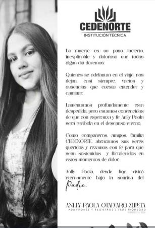 Comunicado CEDENORTE. FOTO: REDES SOCIALES