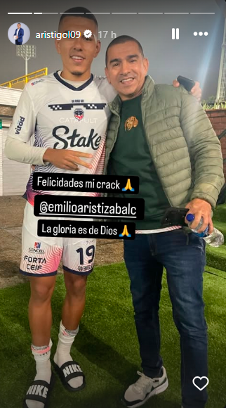 Las lágrimas de Víctor Aristizábal al ver el primer gol como profesional de su hijo