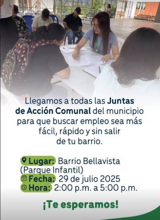 ¡Atentos! Jornada de Empleo llega a Bellavista en La Estrella