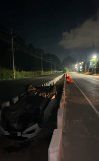 Así quedó el vehículo de la mamá de Cossio tras accidente. FOTO: @YEFERSONCOSSIO