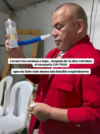 Antes de su presentación, Fernando González aprovecha para seguir sus terapias. FOTO: IG @fernandomambo